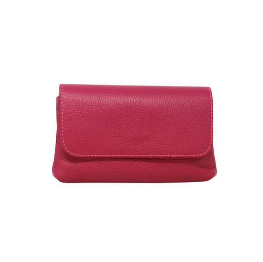 German Fuentes Crossbody Clutch | Fuschia Leathet