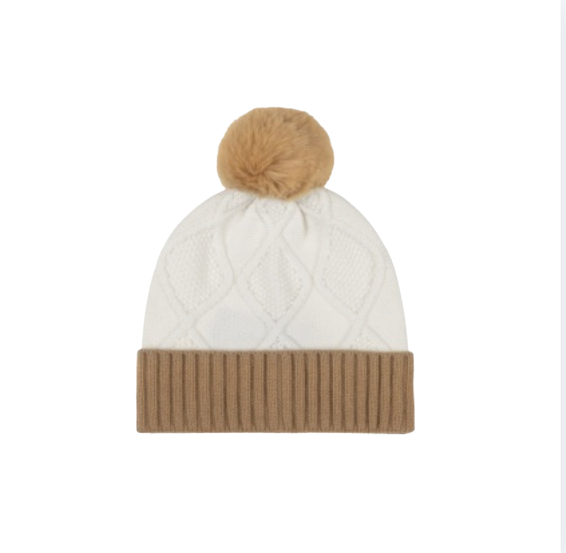 Echo Modernist Block Beanie | Vanilla