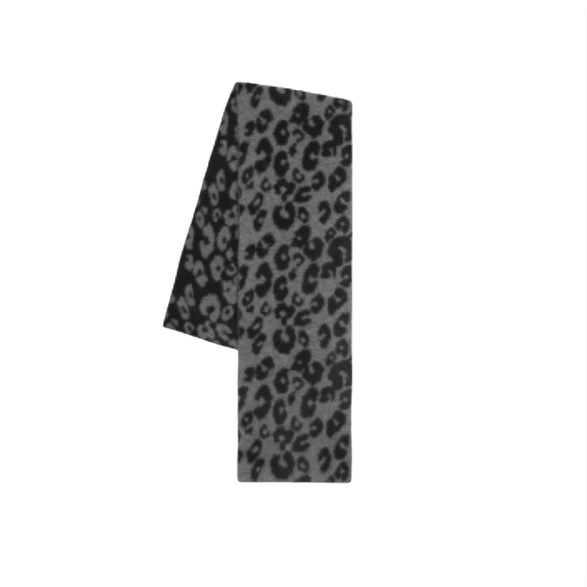 Echo Leopard Jacquard Oblong Scarf | Black