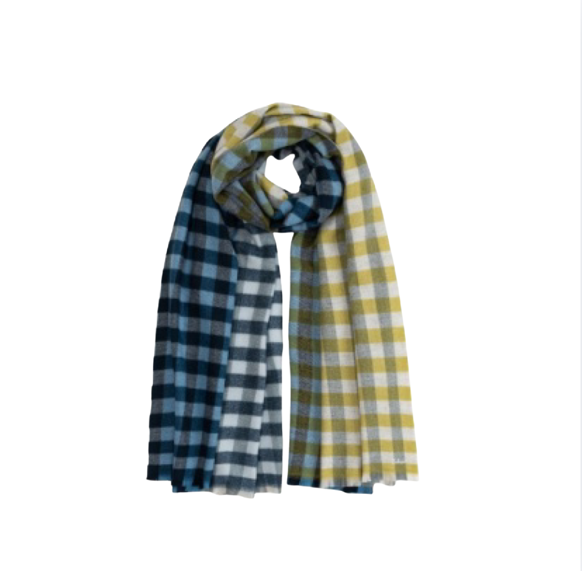 Echo Quarter Check Wrap | French Blue
