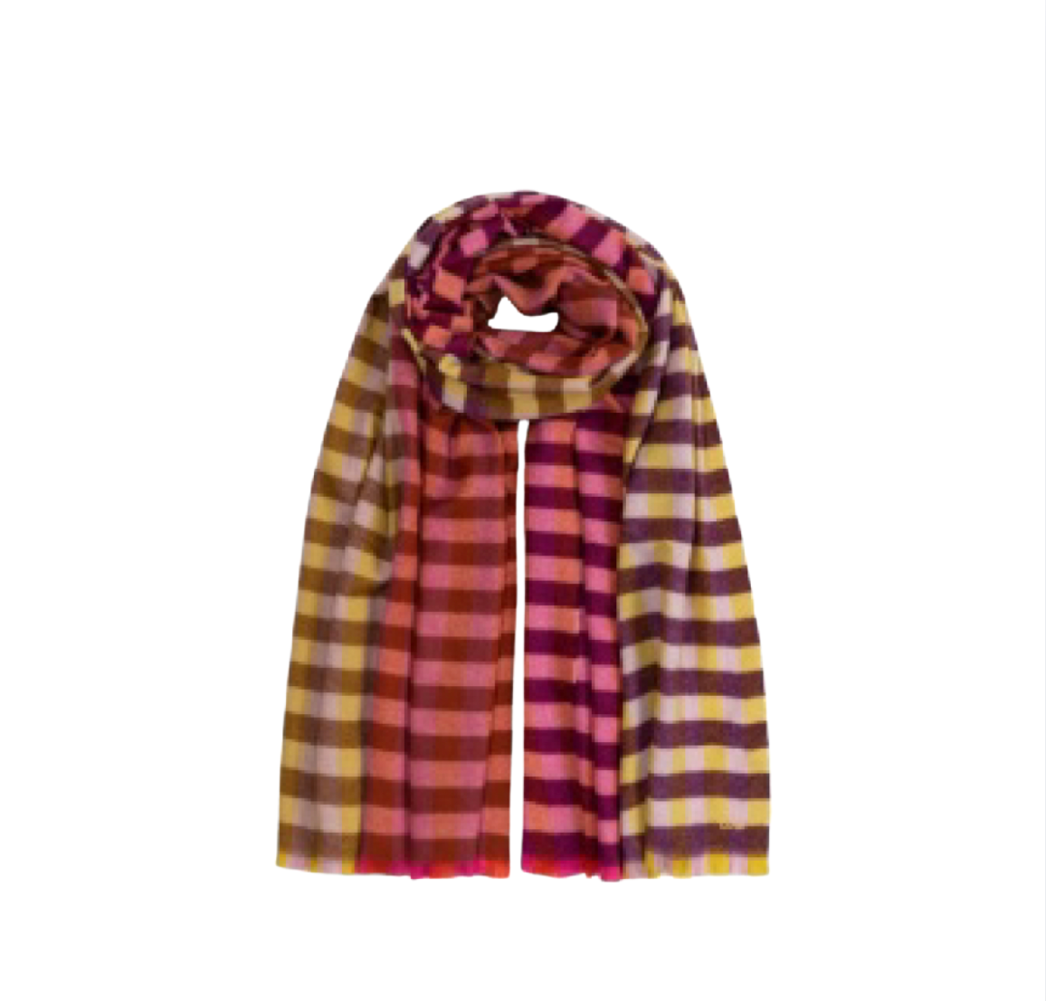 Echo Quarter Check Wrap | Rose Violet