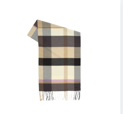 Echo Cubist Plaid Scarf | Black