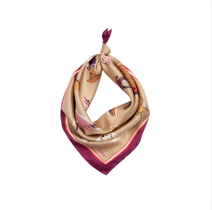 Echo Doggie Daycare Silk Scarf | Dusty Rose