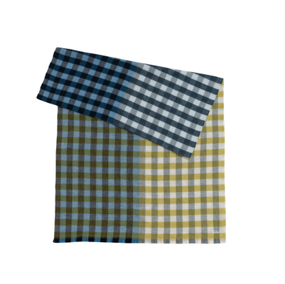 Echo Quarter Check Wrap | French Blue