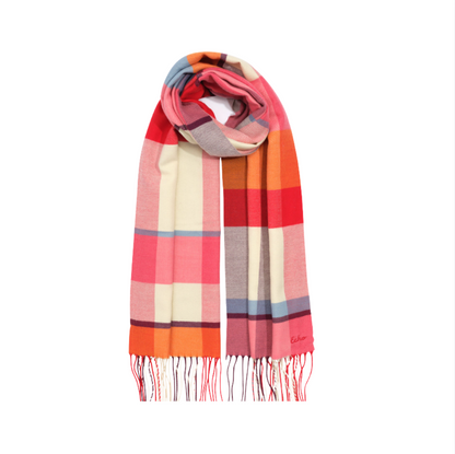 Echo Cubist Plaid Scarf | Dahlia