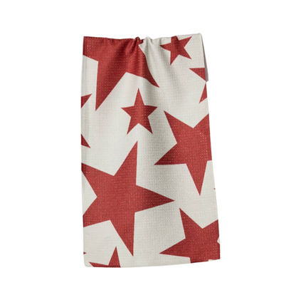 Geometry Bar Towel | Red Stars
