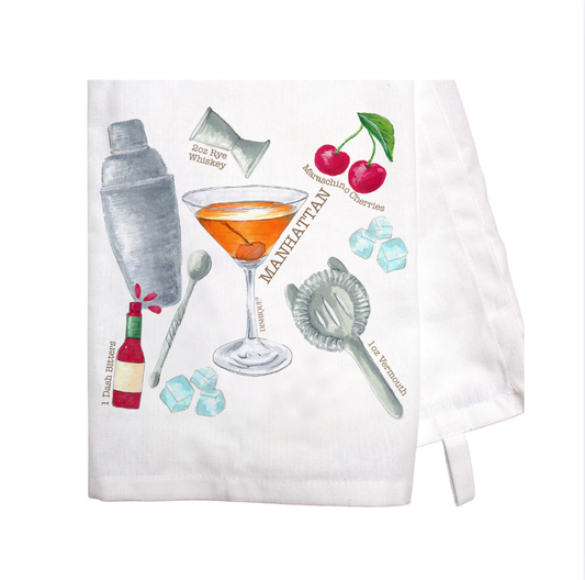 Bar Towel | Manhattan Recipe