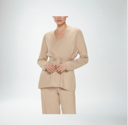 Jasmine Elaine Wrap Sweater | Camel