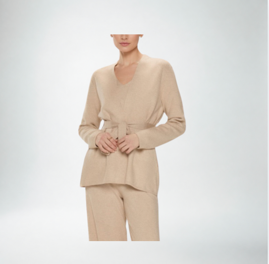 Jasmine Elaine Wrap Sweater | Camel
