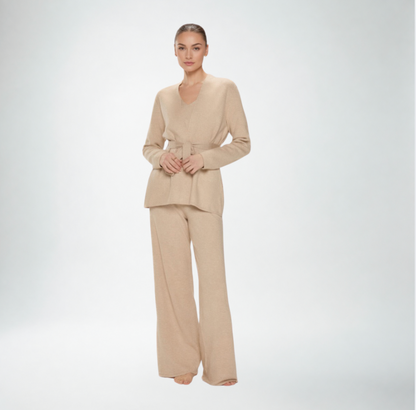 Jasmine Elaine Wrap Sweater | Camel