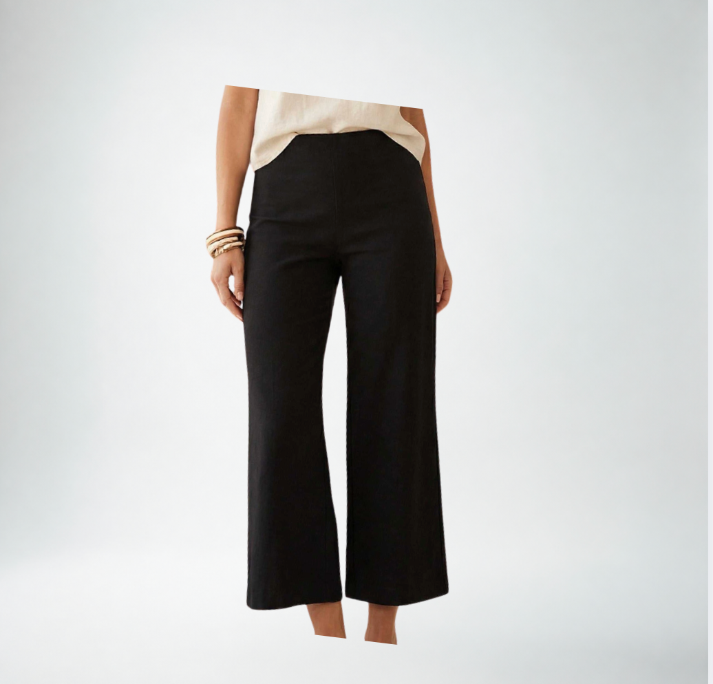 Fifteen Twenty Wide Leg Crop Pant | Black