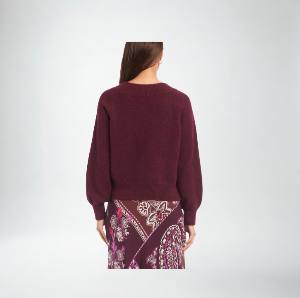 Fifteen Twenty Heather V-Neck Sweater | Wine