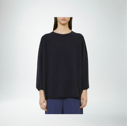 Mei Mei J Crewneck Cashmere Blend Sweater | Black