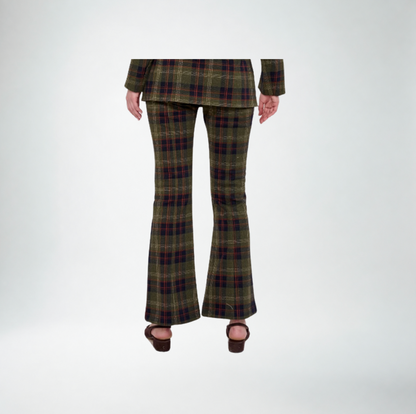 Flora Bea Vince Pants | Navy Plaid