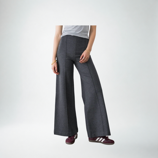 Ripley Rader Ponte Knit Standard Wide Leg Pant | Charcoal