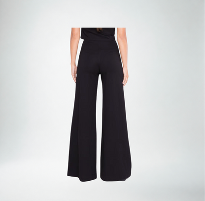 Ripley Rader Ponte Knit Long Wide Leg Pant | Black
