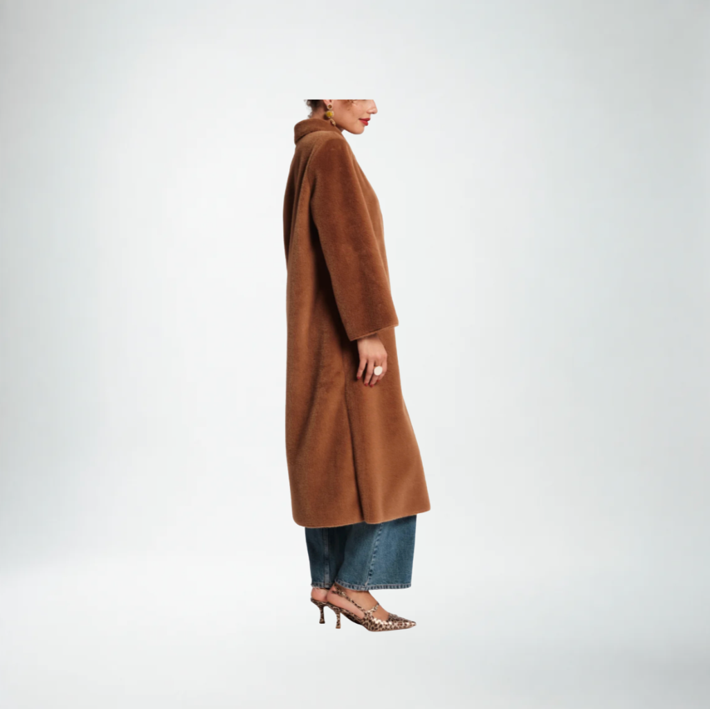 Frances Valentine Paulette Coat | Camel Faux Fur