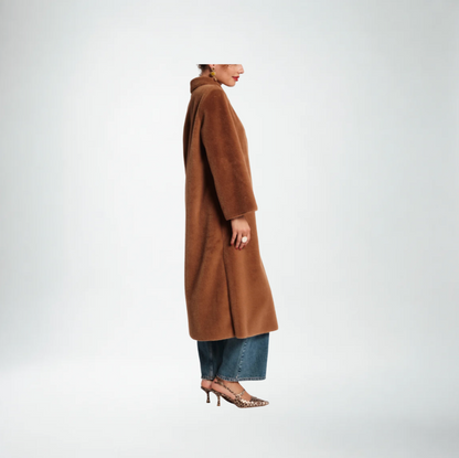 Frances Valentine Paulette Coat | Camel Faux Fur