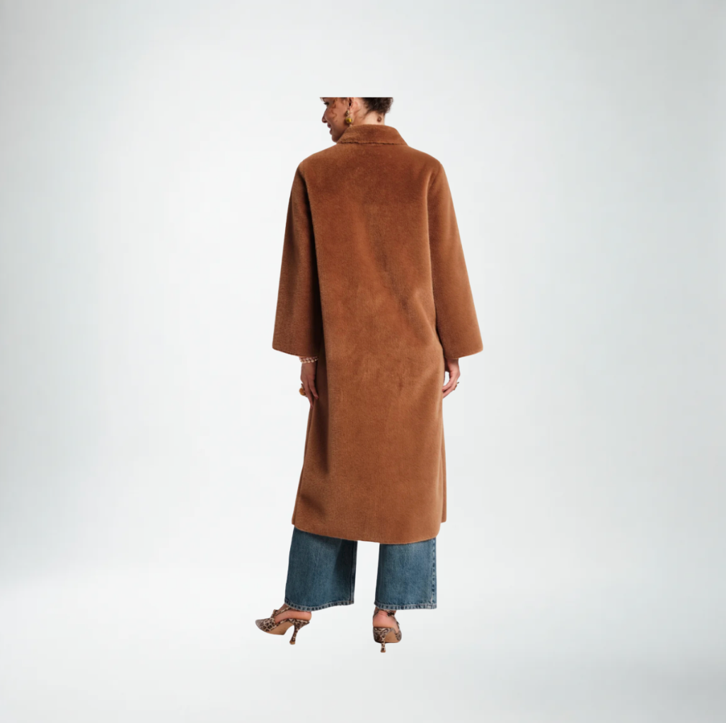 Frances Valentine Paulette Coat | Camel Faux Fur