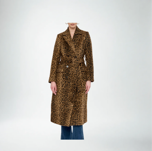 Flora Bea Romy Coat | Leopard Faux Fur