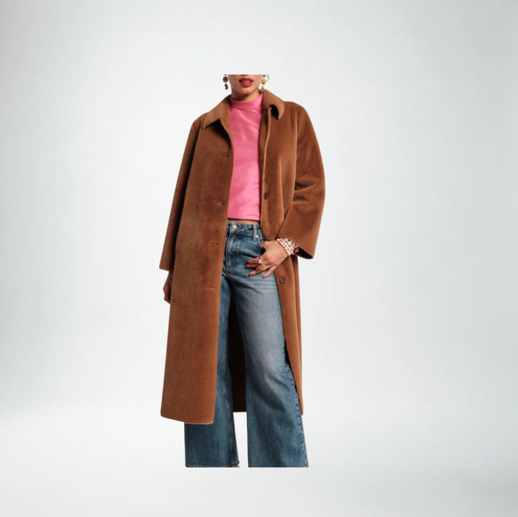Frances Valentine Paulette Coat | Camel Faux Fur