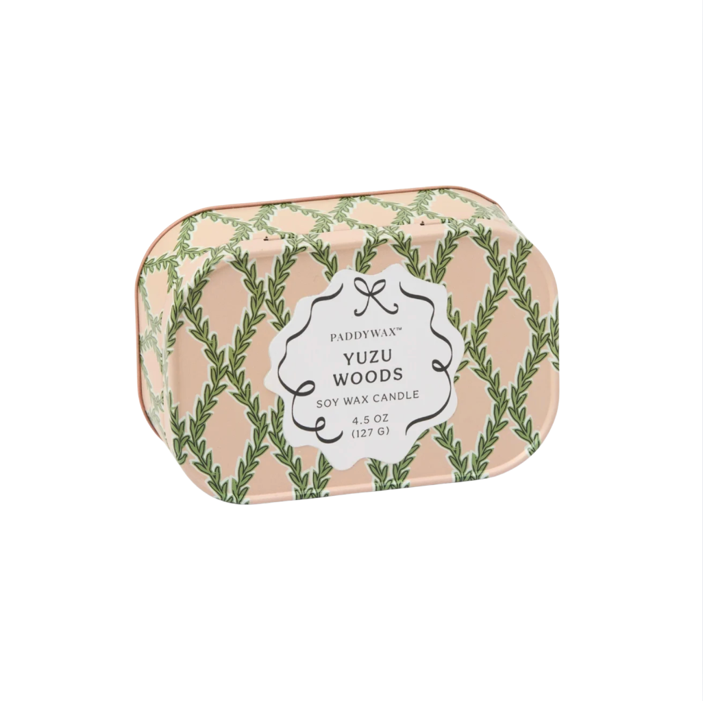Paddywax Cherie Candle Tin | Yuzu Woods 4.5 Oz