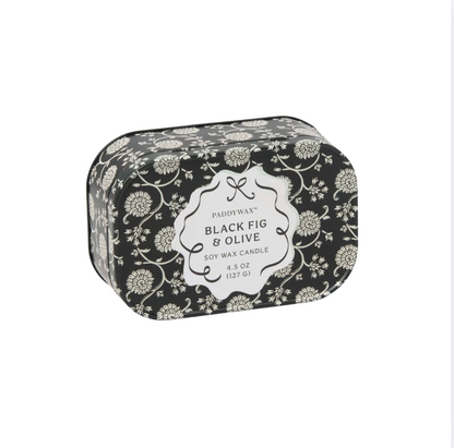 Paddywax Cherie Candle Tin | Black Fig & Olive 4.5 Oz