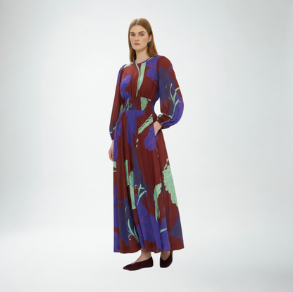 Oliphant Hague Print Dress | Cobalt