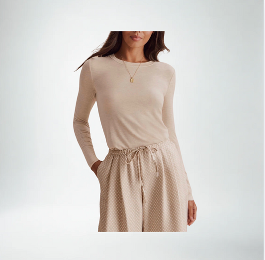 Splendid Bamboo Long Sleeve Top | Wheat Heather