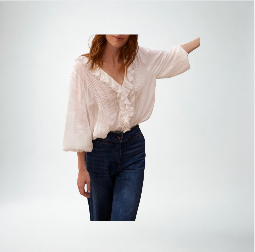 Oliphant Mila Top in Cream