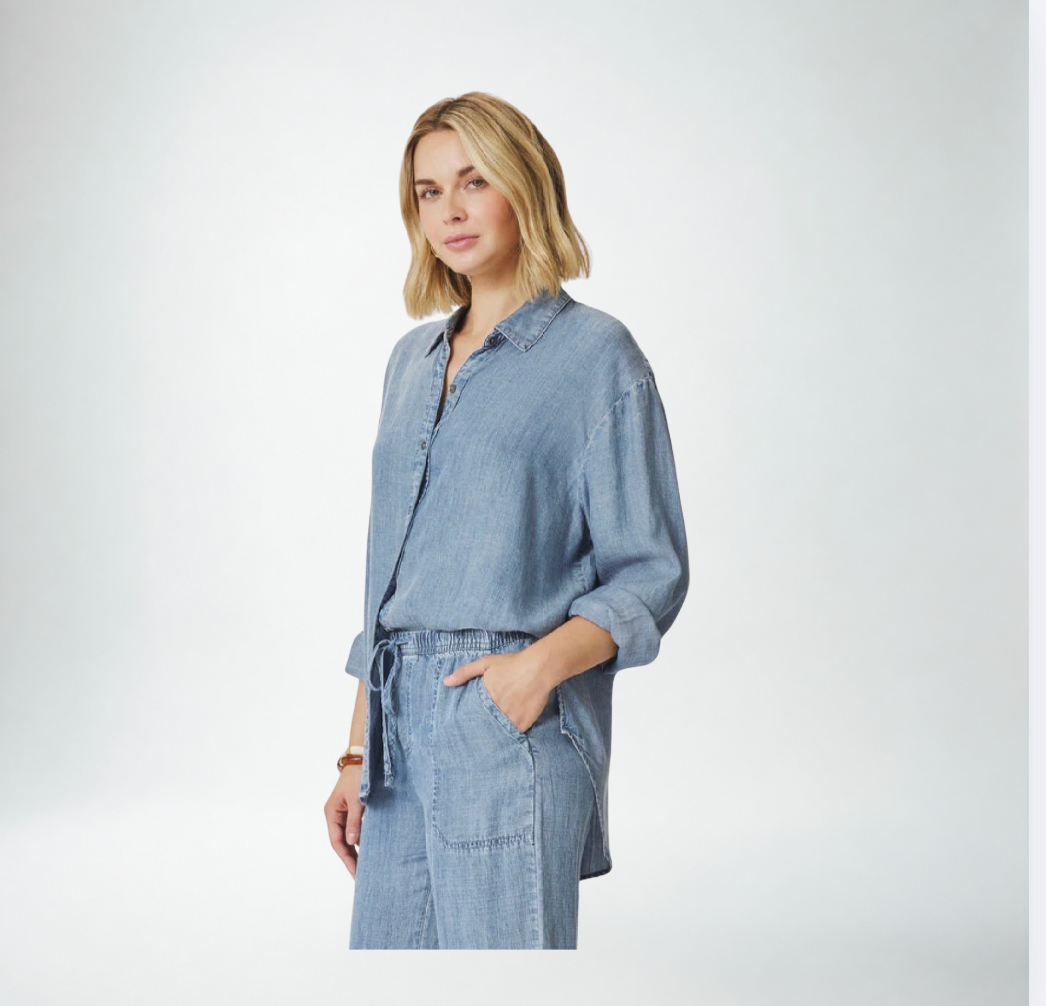 Splendid Indigo Button Down Top | Chambray