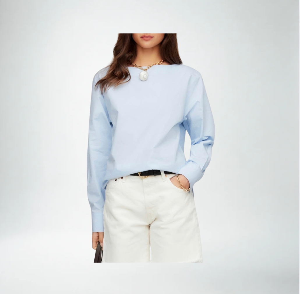 Fifteen Twenty Elyse Boatneck Top | Sky Blue