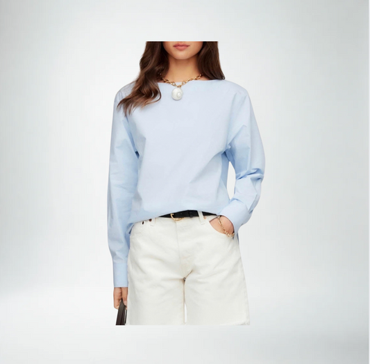 Fifteen Twenty Elyse Boatneck Top | Sky Blue