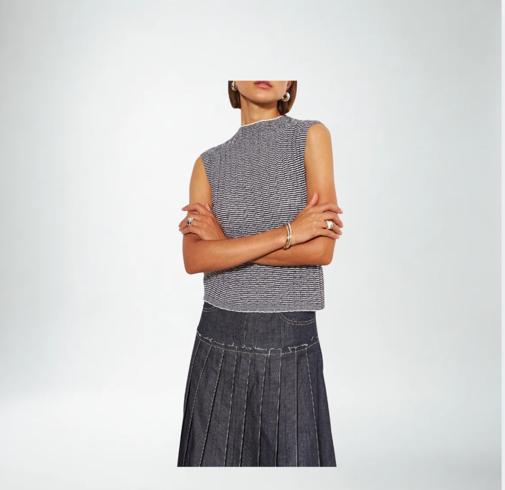 Line the Label Reagan Sweater | Black & White