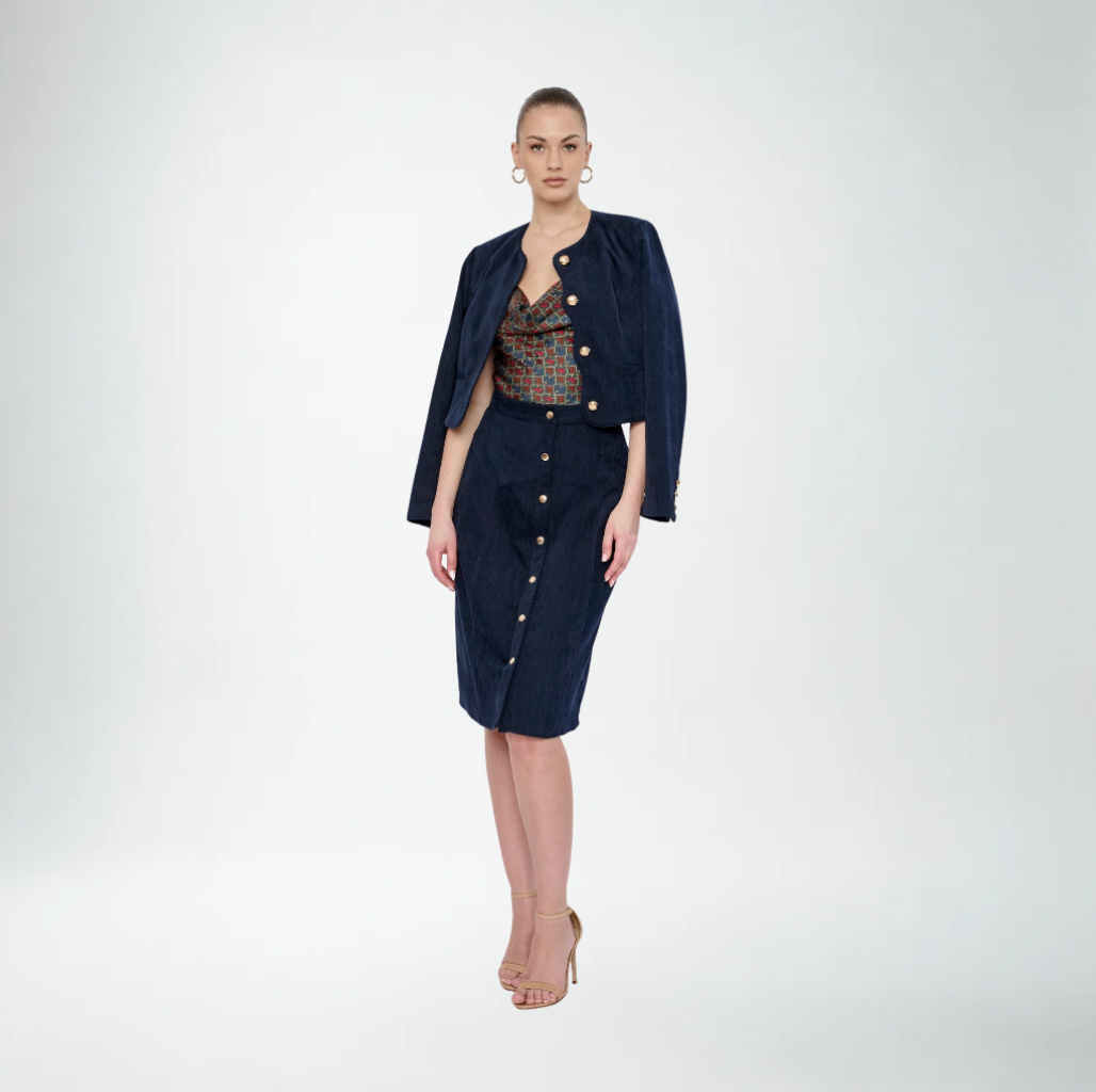 Flora Bea Hugo Skirt | Navy Denim