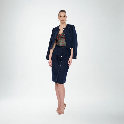 Flora Bea Hugo Skirt | Navy Denim