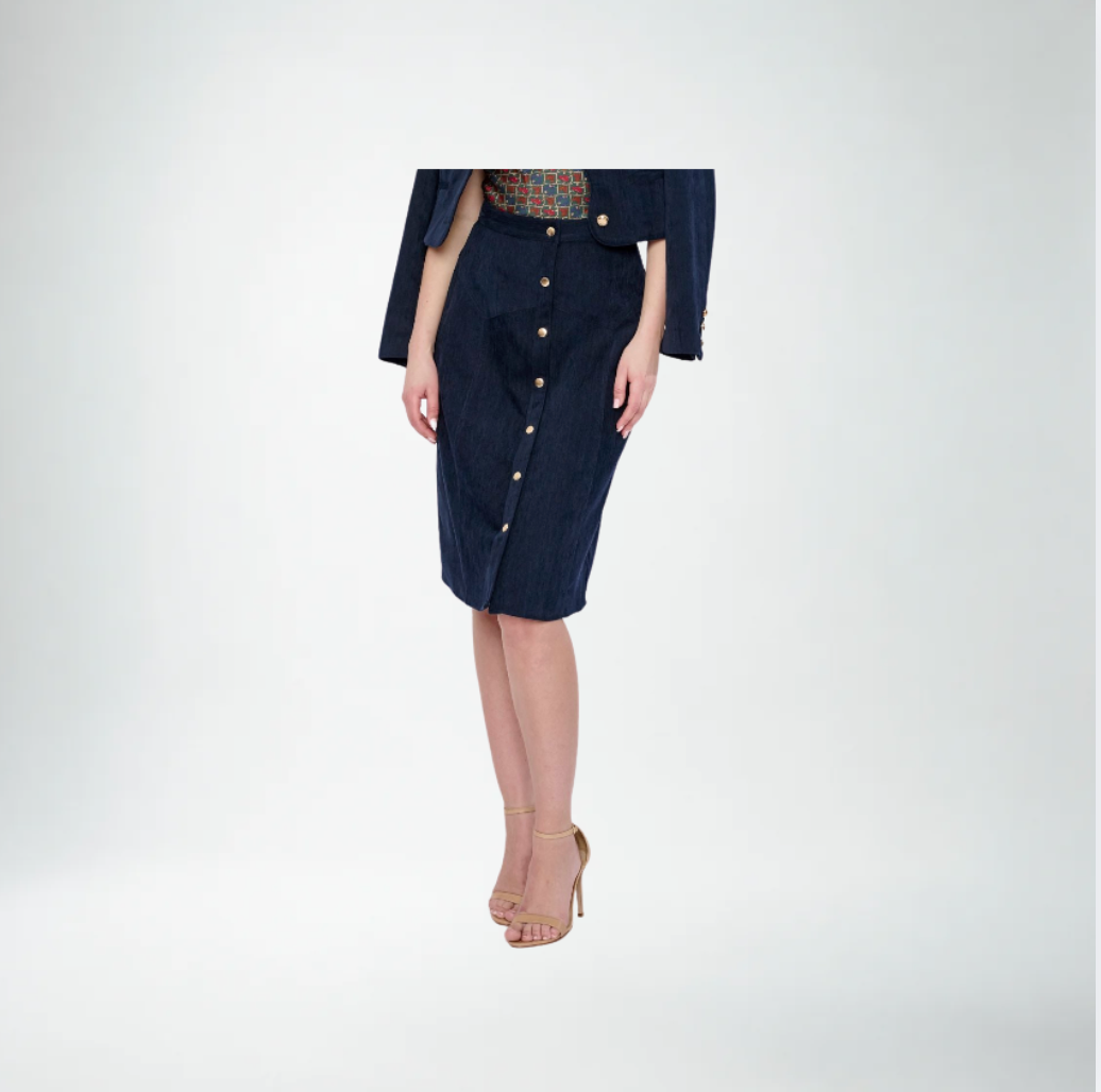 Flora Bea Hugo Skirt | Navy Denim