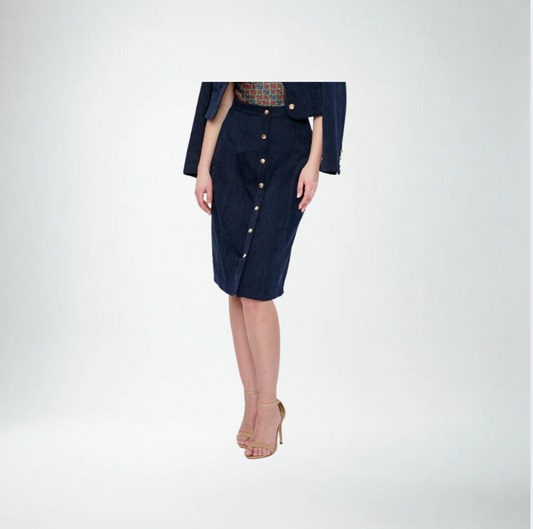 Flora Bea Hugo Skirt | Navy Denim
