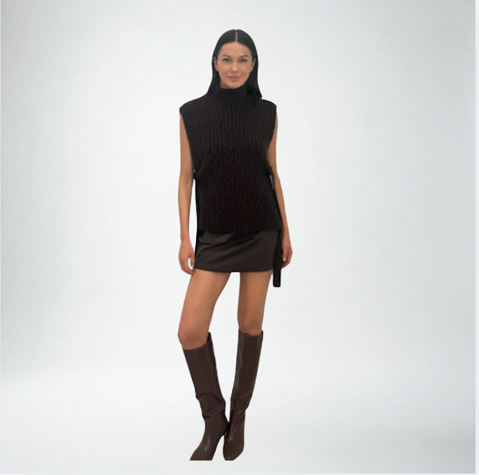 Trina Turk Ethal Skirt | Cioccolato Cio Suede
