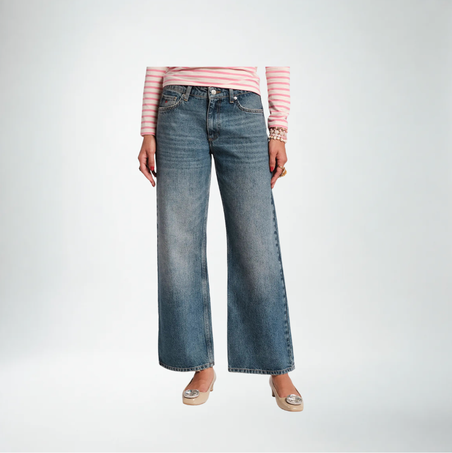 Frances Valentine Jessie Medium Rise Denim Jean | Medium Wash