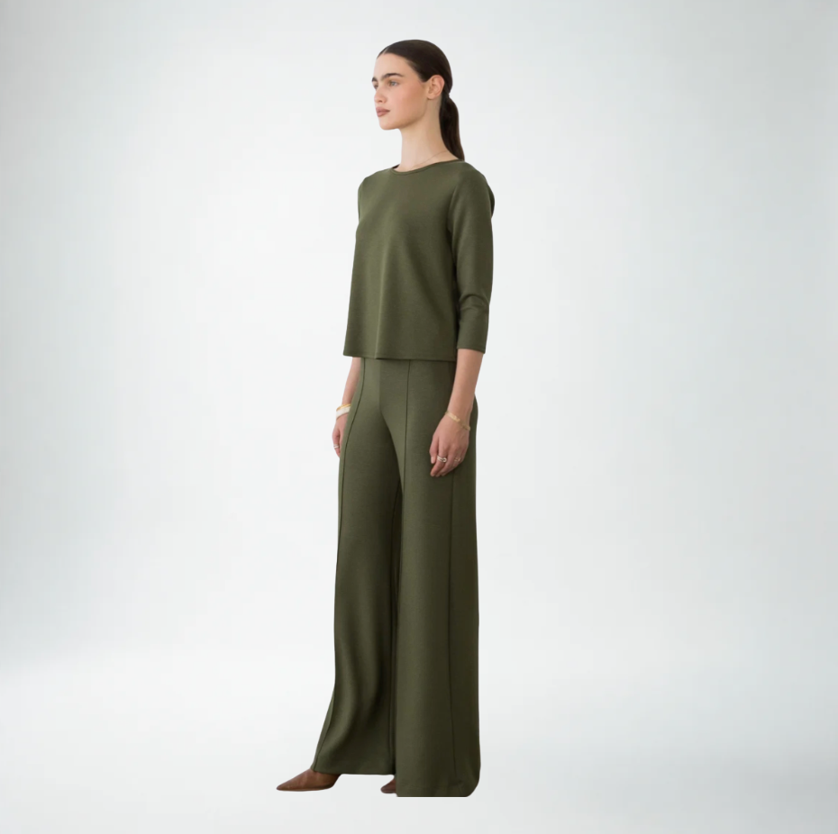 Ripley Rader Scuba Wide Leg Pant | Olive
