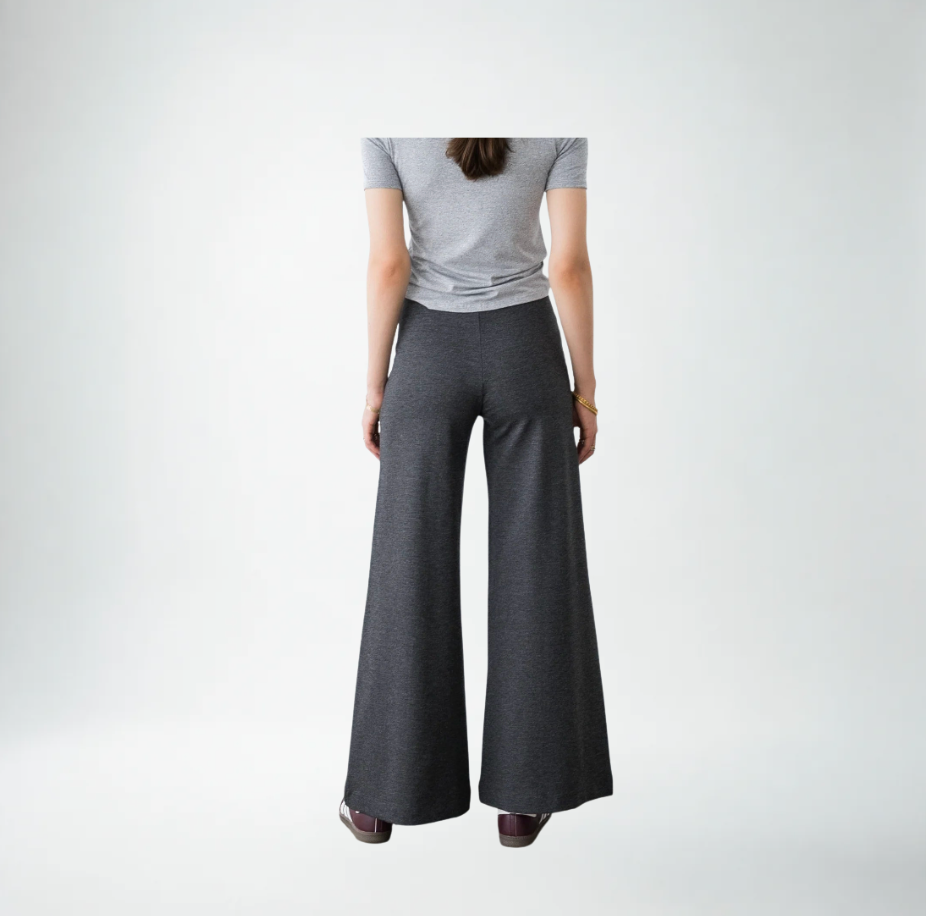 Ripley Rader Ponte Knit Standard Wide Leg Pant | Charcoal