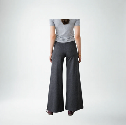 Ripley Rader Ponte Knit Standard Wide Leg Pant | Charcoal