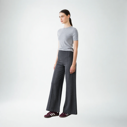 Ripley Rader Ponte Knit Standard Wide Leg Pant | Charcoal
