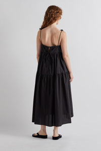 Mei Mei J Flower Strap Baby Doll Dress | Black