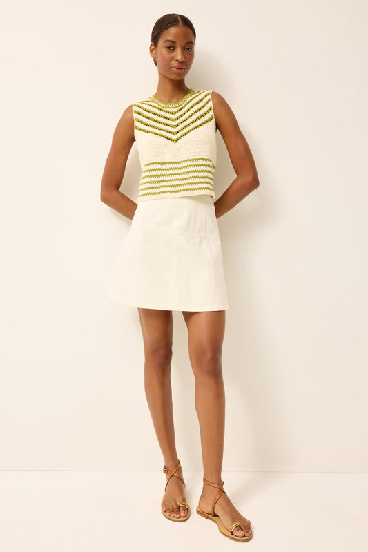 Marie Oliver, CRAWFORD SKIRT, Whitewash