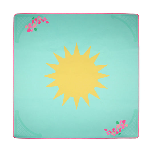 Turquoise Flower Mahjong Mat
