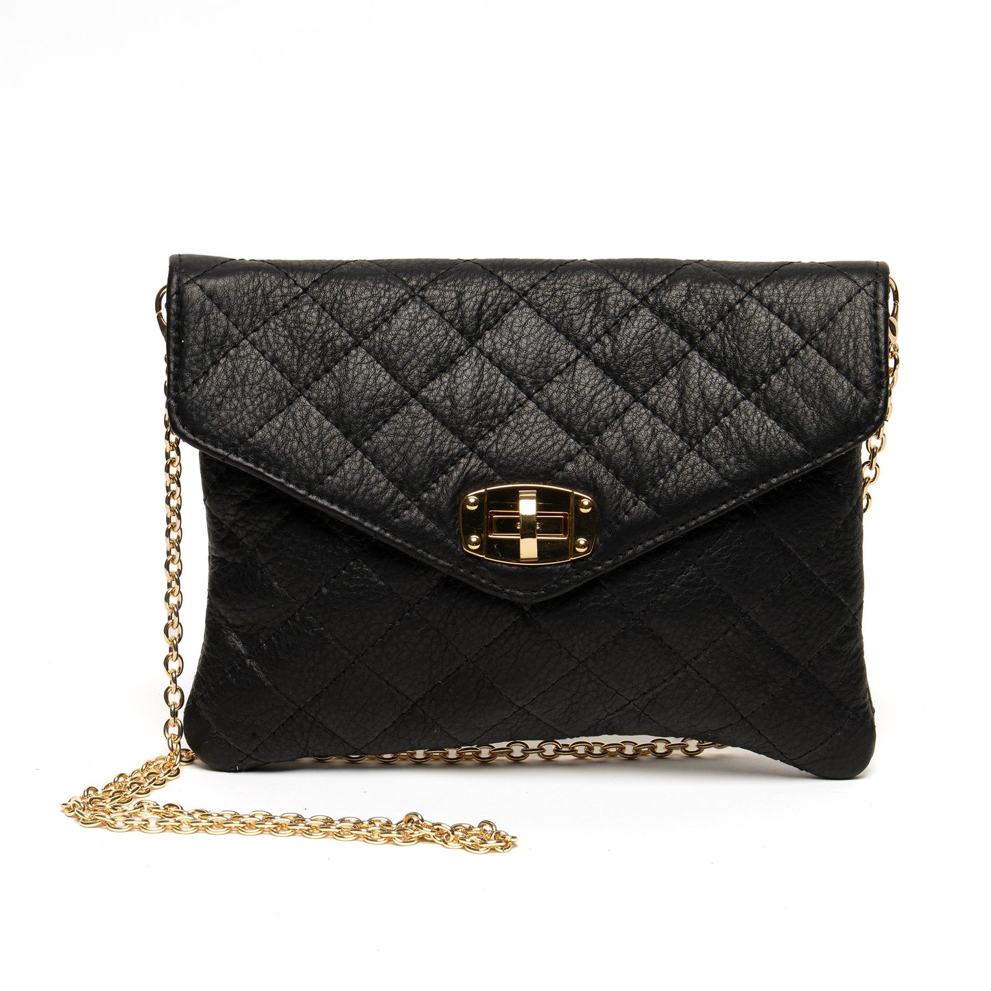 Laggo Quilted Clutch in Black