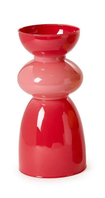 Hot Pink Glass Bubble Vase