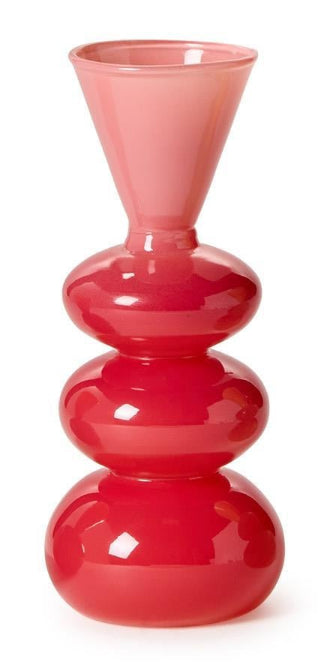 Small Pink Glass Bubble Vase
